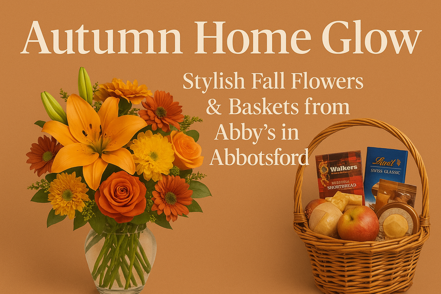 Autumn Home Glow: Stylish Fall Flowers & Baskets from Abby's in Abbotsford